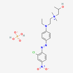 (2-((4-((2-Chloro-4-nitrophenyl)azo)phenyl)ethylamino)ethyl)(2-hydroxypropyl)dimethylammonium dihydrogen phosphate