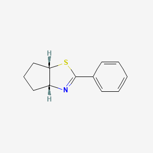 4H-Cyclopentathiazole, 3a,5,6,6a-tetrahydro-2-phenyl-, cis-