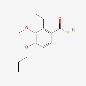 Benzoic acid, 3-methoxy-4-propoxythio-, O-ethyl ester