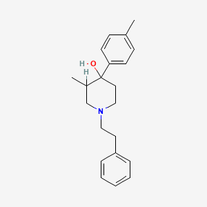 molecular formula C21H27NO B12728229 3-Methyl-1-phenethyl-4-(p-tolyl)-4-piperidinol CAS No. 95289-30-8