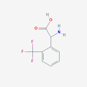 molecular formula C9H8F3NO2 B1272824 2-氨基-2-(2-(三氟甲基)苯基)乙酸 CAS No. 240490-00-0