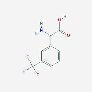 molecular formula C9H8F3NO2 B1272825 2-氨基-2-(3-(三氟甲基)苯基)乙酸 CAS No. 242475-26-9