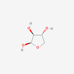 molecular formula C4H8O4 B12728282 beta-D-Threofuranose CAS No. 80877-73-2