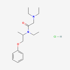 molecular formula C17H29ClN2O2 B12728319 2-(Diethylamino)-N-ethyl-N-(1-phenoxy-2-propyl)acetamide hydrochloride CAS No. 97702-97-1