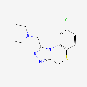 4H-s-Triazolo(3,4-c)(1,4)benzothiazine-1-methanamine, 8-chloro-N,N-diethyl-