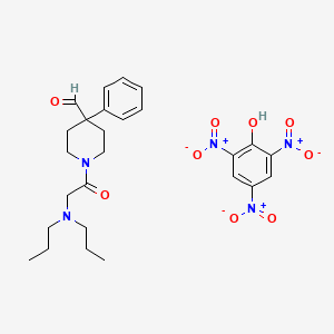 4-Piperidinecarboxaldehyde, 1-((dipropylamino)acetyl)-4-phenyl-, picrate