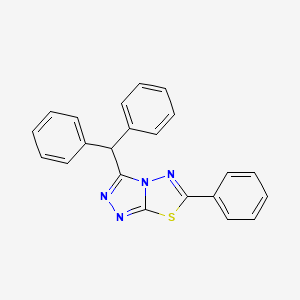 3-(Diphenylmethyl)-6-phenyl-1,2,4-triazolo(3,4-b)(1,3,4)thiadiazole