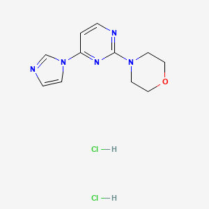 Morpholine, 4-(4-(1H-imidazol-1-yl)-2-pyrimidinyl)-, dihydrochloride