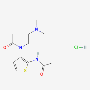 Acetamide, N-(2-(acetylamino)-3-thienyl)-N-(2-(dimethylamino)ethyl)-, monohydrochloride