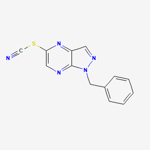 1-(phenylmethyl)-1H-pyrazolo(3,4-b)pyrazin-5-yl thiocyanate