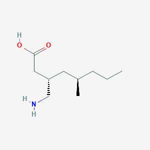 molecular formula C10H21NO2 B12728537 3-(Aminomethyl)-5-methyloctanoic acid, (3S,5R)- CAS No. 313651-33-1