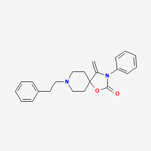 molecular formula C22H24N2O2 B12728539 1-Oxa-3,8-diazaspiro(4.5)decan-2-one, 4-methylene-3-phenyl-8-(2-phenylethyl)- CAS No. 134069-60-6