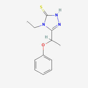 B1272884 4-ethyl-5-(1-phenoxyethyl)-4H-1,2,4-triazole-3-thiol CAS No. 403990-82-9