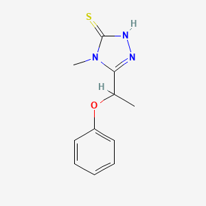 B1272886 4-methyl-5-(1-phenoxyethyl)-4H-1,2,4-triazole-3-thiol CAS No. 669750-24-7