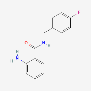 molecular formula C14H13FN2O B1272898 2-氨基-N-(4-氟苄基)苯甲酰胺 CAS No. 827006-84-8