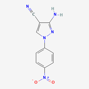 molecular formula C10H7N5O2 B1272912 3-氨基-1-(4-硝基苯基)-1H-吡唑-4-腈 CAS No. 219930-67-3
