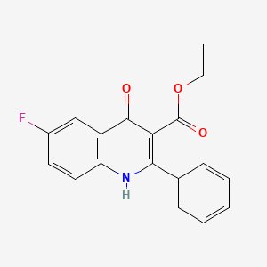 3-Quinolinecarboxylic acid, 6-fluoro-4-hydroxy-2-phenyl-, ethyl ester