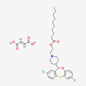 (E)-but-2-enedioic acid;2-[4-(8-chloro-2-fluoro-6H-benzo[b][4,1]benzoxathiepin-6-yl)piperidin-1-yl]ethyl decanoate