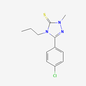 3H-1,2,4-Triazole-3-thione, 2,4-dihydro-5-(4-chlorophenyl)-2-methyl-4-propyl-