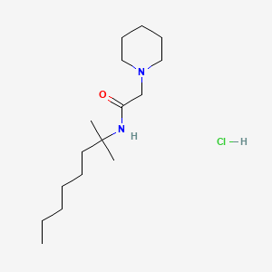 1-Piperidineacetamide, N-(1,1-dimethylheptyl)-, hydrochloride