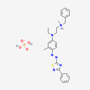 Benzyl(2-(ethyl(4-((3-phenyl-1,2,4-thiadiazol-5-yl)azo)-m-tolyl)amino)ethyl)dimethylammonium dihydrogen phosphate