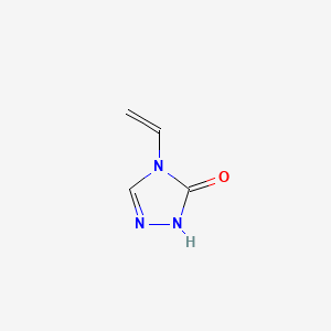 molecular formula C4H5N3O B12729683 3H-1,2,4-Triazol-3-one, 2,4-dihydro-4-ethenyl- CAS No. 114849-01-3