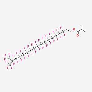 molecular formula C23H9F35O2 B12729718 3,3,4,4,5,5,6,6,7,7,8,8,9,9,10,10,11,11,12,12,13,13,14,14,15,15,16,16,17,18,18,18-Dotriacontafluoro-17-(trifluoromethyl)octadecyl methacrylate CAS No. 94158-65-3