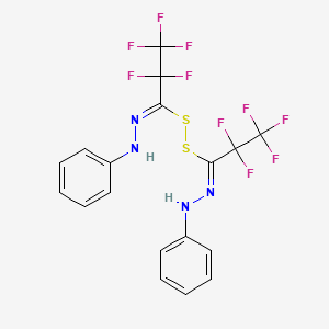 1-(2,2,3,3,3-Pentafluoro-1-((2,2,3,3,3-pentafluoro-N-phenylpropanehydrazonoyl)dithio)propylidene)-2-phenylhydrazine