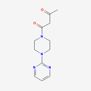 molecular formula C12H16N4O2 B12729781 Piperazine, 1-(1,3-dioxobutyl)-4-(2-pyrimidinyl)- CAS No. 164468-01-3