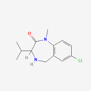 molecular formula C13H17ClN2O B12729792 7-Chloro-3-isopropyl-1-methyl-1,3,4,5-tetrahydro-1,4-benzodiazepin-2-one CAS No. 258850-04-3