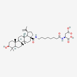 molecular formula C42H68N2O7 B12729872 N'-(N-(3beta-Hydroxylup-20(29)-en-28-oyl)-8-aminooctanoyl)-L-aspartic acid CAS No. 150840-56-5