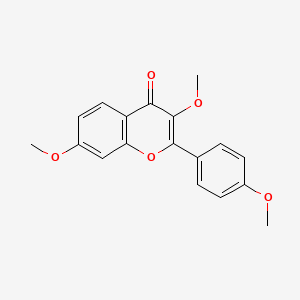 molecular formula C18H16O5 B12729885 3,4',7-Trimethoxy flavone CAS No. 20979-40-2