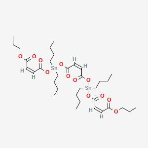 molecular formula C34H56O12Sn2 B12729912 Dipropyl (Z,Z,Z)-6,6,13,13-tetrabutyl-4,8,11,15-tetraoxo-5,7,12,14-tetraoxa-6,13-distannoctadeca-2,9,16-trienedioate CAS No. 85391-80-6