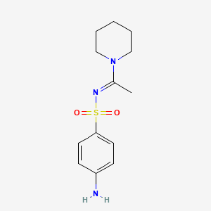 molecular formula C13H19N3O2S B12729996 1-(1-(((4-Aminophenyl)sulfonyl)imino)ethyl)piperidine CAS No. 126826-67-3