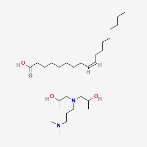 molecular formula C29H60N2O4 B12730013 N,N-Dimethyl-N',N'-bis(2-hydroxypropyl)-1,3-diaminopropane monooleate CAS No. 72018-20-3