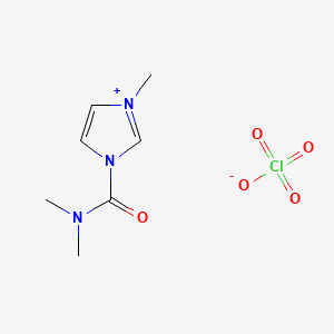 1H-Imidazolium, 1-((dimethylamino)carbonyl)-3-methyl-, perchlorate