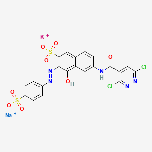 6-(((3,6-Dichloropyridazin-4-yl)carbonyl)amino)-4-hydroxy-3-((4-sulphophenyl)azo)naphthalene-2-sulphonic acid, potassium sodium salt