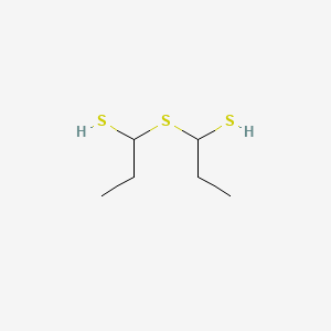 molecular formula C6H14S3 B12730044 1-(1-Sulfanylpropylsulfanyl)propane-1-thiol CAS No. 53897-60-2