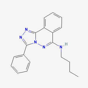 molecular formula C19H19N5 B12730047 1,2,4-Triazolo(3,4-a)phthalazin-6-amine, N-butyl-3-phenyl- CAS No. 113628-67-4