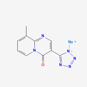 molecular formula C10H7N6NaO B12730051 Pemirolast sodium CAS No. 69372-22-1