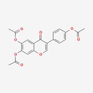 molecular formula C21H16O8 B12730052 4',6,7-Trihydroxyisoflavone triacetate CAS No. 20816-28-8