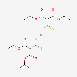 molecular formula C20H30O8S4Zn B12730059 zinc;3-oxo-3-propan-2-yloxy-2-propan-2-yloxycarbonylpropanedithioate CAS No. 93914-22-8