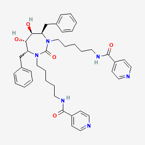 N-(5-((5S,6S,4R,7R)-4,7-Bisbenzyl-5,6-dihydroxy-2-oxo-3-(5-(4-pyridylcarbonylamino)pentyl)(1,3-diazaperhydroepinyl))pentyl)-4-pyridylcarboxamide