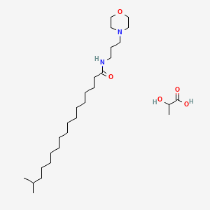 molecular formula C28H56N2O5 B12730114 Isostearamidopropyl morpholine lactate CAS No. 72300-24-4