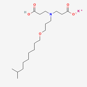 molecular formula C19H36KNO5 B12730131 beta-Alanine, N-(2-carboxyethyl)-N-(3-(isodecyloxy)propyl)-, monopotassium salt CAS No. 204401-86-5