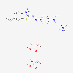 2-((4-(Ethyl(2-(trimethylammonio)ethyl)amino)phenyl)azo)-6-methoxy-3-methylbenzothiazolium bis(methylsulphate)