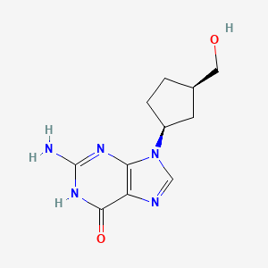 molecular formula C11H15N5O2 B12730214 Carbocyclic-2',3'-dideoxyguanosine CAS No. 112915-00-1