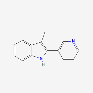 molecular formula C14H12N2 B12730263 3-Methyl-2-(3-pyridyl)indole CAS No. 21816-37-5