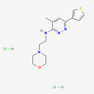 4-Morpholineethanamine, N-(4-methyl-6-(3-thienyl)-3-pyridazinyl)-, dihydrochloride