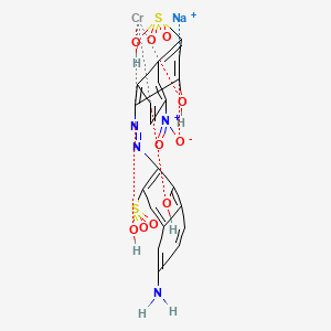 Sodium (4-((6-amino-1-hydroxy-3-sulpho-2-naphthyl)azo)-3-hydroxy-7-nitronaphthalene-1-sulphonato(4-))chromate(1-)